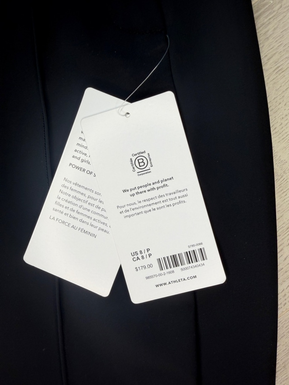 Athleta NWT Glacier Snow Skinny Pant Black 8 Petite $179 #985570 - Picture 4 of 9